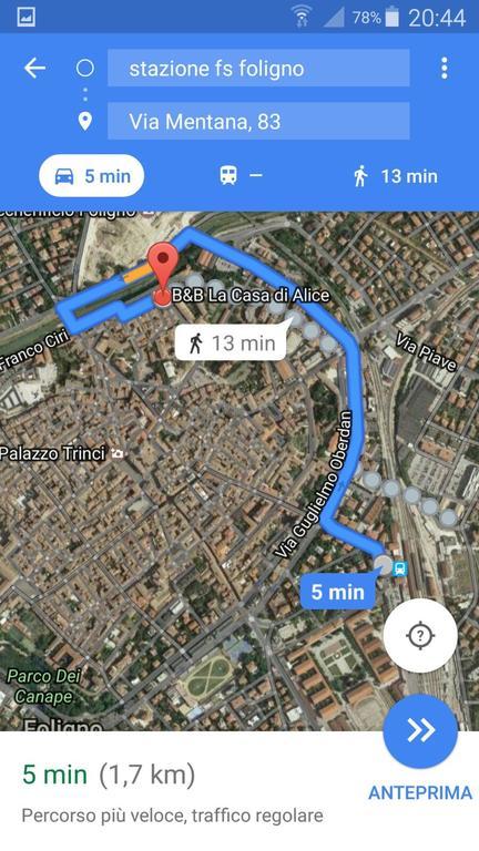B&B La Casa Di Alice Φολίνιο Εξωτερικό φωτογραφία